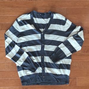 Men’s J. Crew Striped Cardigan Size L UEC